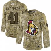 Wholesale Cheap Adidas Senators #41 Craig Anderson Camo Authentic Stitched NHL Jersey