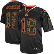 Wholesale Cheap Nike Bengals #18 A.J. Green Black Men's Stitched NFL Elite Camo Fashion Jersey