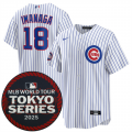 Cheap Men's Chicago Cubs #18 Shota Imanaga White 2025 World Tour Tokyo Series Home Stitched Baseball Jersey