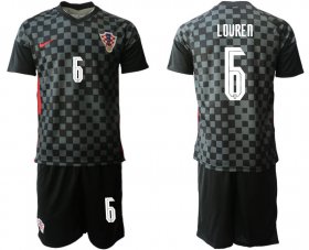 Wholesale Cheap Men 2020-2021 European Cup Croatia away black 6 Nike Soccer Jersey