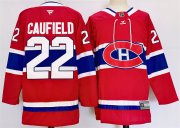 Cheap Men's Montreal Canadiens #22 Cole Caufield Red 2024-25 Stitched Jersey