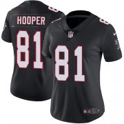 Wholesale Cheap Nike Falcons #81 Austin Hooper Black Alternate Women's Stitched NFL Vapor Untouchable Limited Jersey