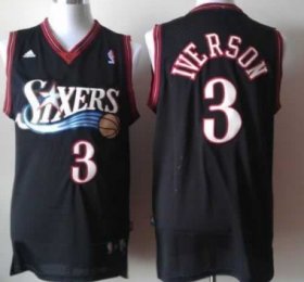 Wholesale Cheap Philadelphia 76ers #3 Allen Iverson Revolution 30 Swingman Black Jersey