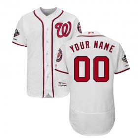 Wholesale Cheap Washington Nationals Majestic 2019 World Series Champions Home Authentic Flex Base Custom Jersey White