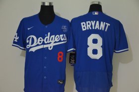 Wholesale Cheap Los Angeles Dodgers #8 Kobe Bryant Men\'s Nike Royal Authentic KB Patch MLB Jersey