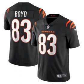 Wholesale Cheap Men\'s Cincinnati Bengals #83 Tyler Boyd 2021 New Black Vapor Untouchable Limited Stitched Jersey