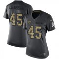 Wholesale Cheap Nike Jaguars #45 K'Lavon Chaisson Black Women's Stitched NFL Limited 2016 Salute to Service Jersey