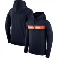 Wholesale Cheap Men's Chicago Bears Nike Navy Sideline Team Performance Pullover Hoodie