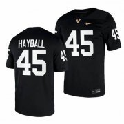 Men's Vanderbilt Commodores #45 Matthew Hayball Black Game Football Jersey