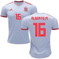 Wholesale Cheap Spain #16 Alberto M. Away Soccer Country Jersey