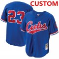 Wholesale Cheap Custom Chicago Cubs Royal Blue Throwback Mesh Batting Practice Stitched MLB Jersey