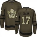 Wholesale Cheap Adidas Maple Leafs #17 Wendel Clark Green Salute to Service Stitched NHL Jersey