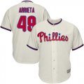 Wholesale Cheap Phillies #49 Jake Arrieta Cream Cool Base Stitched Youth MLB Jersey