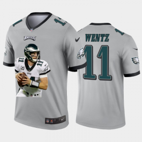 Cheap Philadelphia Eagles #11 Carson Wentz Nike Team Hero 3 Vapor Limited NFL Jersey Grey