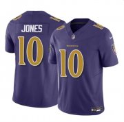 Cheap Men's Baltimore Ravens #10 Emory Jones Purple 2023 F.U.S.E Vapor Limited Football Jersey