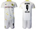 Wholesale Cheap Men 2020-2021 club Dortmund Second away 9 white Soccer Jerseys