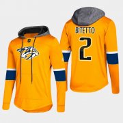 Wholesale Cheap Predators #2 Anthony Bitetto Gold 2018 Pullover Platinum Hoodie