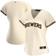 Wholesale Cheap Milwaukee Brewers Nike Women's Home 2020 MLB Team Jersey Cream