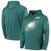 Wholesale Cheap Philadelphia Eagles Nike 100th Season Primary Logo Circuit Performance Pullover Hoodie Midnight Green