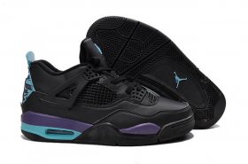 Wholesale Cheap Air Jordan 4 Retro Shoes black/purple-blue