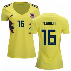 Wholesale Cheap Women\'s Colombia #16 M.Borja Home Soccer Country Jersey