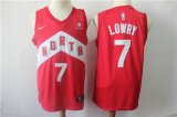 Wholesale Cheap Men's Nike Toronto Raptors 7 Kyle Lowry Red 2018-19 Swingman Earned Edition Jersey