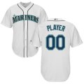 Wholesale Cheap Seattle Mariners Majestic Cool Base Custom Jersey White