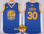 Wholesale Cheap Men's Golden State Warriors #30 Stephen Curry Blue 2016 The NBA Finals Patch Jersey