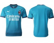 Wholesale Cheap Men 2020-2021 club AC milan away aaa version blue Soccer Jerseys