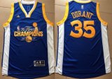 Wholesale Cheap Men's Golden State Warriors #35 Kevin Durant Royal Blue 2017 The Finals Championship Stitched NBA adidas Swingman Jersey