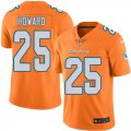 Wholesale Cheap Nike Dolphins #25 Xavien Howard Orange Youth Stitched NFL Limited Rush Jersey