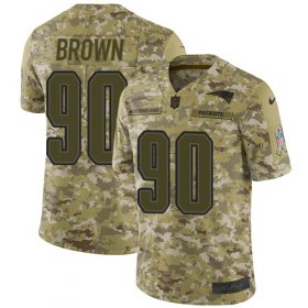 Wholesale Cheap Nike Patriots #90 Malcom Brown Camo Youth Stitched NFL Limited 2018 Salute to Service Jersey