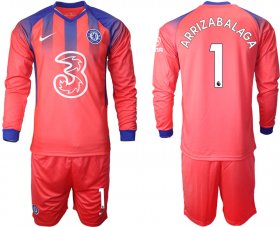 Wholesale Cheap Men 2021 Chelsea away Long sleeve 1 soccer jerseys