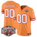 Cheap Men's Tampa Bay Buccaneers Active Player Custom Orange F.U.S.E. 2024 NFC South Champions Limited Stitched Jersey