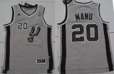 Wholesale Cheap San Antonio Spurs #20 Manu Nickname Gray Swingman Jersey