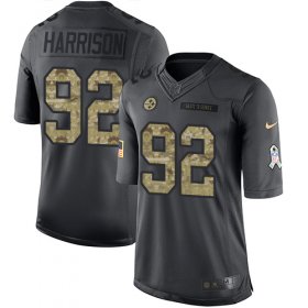 Wholesale Cheap Nike Steelers #92 James Harrison Black Men\'s Stitched NFL Limited 2016 Salute to Service Jersey