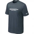 Wholesale Cheap Nike Seattle Seahawks Sideline Legend Authentic Font Dri-FIT NFL T-Shirt Crow Grey