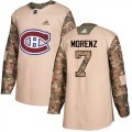 Wholesale Cheap Adidas Canadiens #7 Howie Morenz Camo Authentic 2017 Veterans Day Stitched NHL Jersey