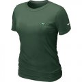 Wholesale Cheap Women's Nike New York Jets Chest Embroidered Logo T-Shirt Green