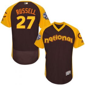 Wholesale Cheap Cubs #27 Addison Russell Brown Flexbase Authentic Collection 2016 All-Star National League Stitched MLB Jersey