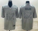 Cheap Men's Philadelphia Eagles #62 Jason Kelce Gray Atmosphere Fashion Stitched Jersey