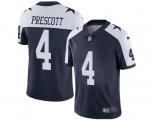 Wholesale Cheap Youth Dallas Cowboys #4 Dak Prescott Navy Blue Thanksgiving Men's Stitched Football Vapor Throwback Limited Jersey