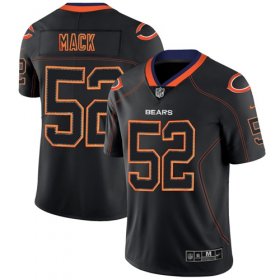 Wholesale Cheap Nike Bears #52 Khalil Mack Lights Out Black Men\'s Stitched NFL Limited Rush Jersey