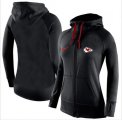 Wholesale Cheap Women's Nike Kansas City Chiefs Full-Zip Performance Hoodie Black