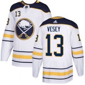 Wholesale Cheap Adidas Sabres #13 Jimmy Vesey White Road Authentic Stitched NHL Jersey