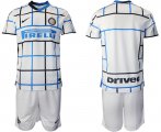 Wholesale Cheap Men 2020-2021 club Inter milan away blank white Soccer Jerseys