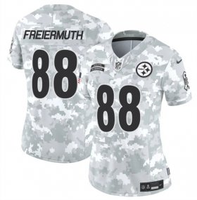 Cheap Women\'s Pittsburgh Steelers #88 Pat Freiermuth 2024 F.U.S.E Arctic Camo Salute To Service Limited Stitched Football Jersey(Run Small)