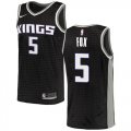 Wholesale Cheap Women's Sacramento Kings #5 De'Aaron Fox Black Basketball Swingman Statement Edition Jersey