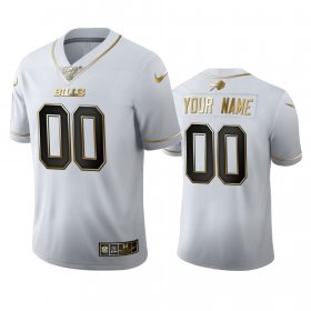 Wholesale Cheap Buffalo Bills Custom Men\'s Nike White Golden Edition Vapor Limited NFL 100 Jersey