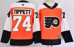 Cheap Men\'s Philadelphia Flyers #74 Owen Tippett Orange 2024 Stitched Jersey